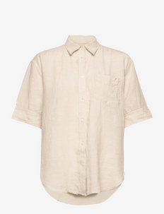D2.  REL SS LINEN CHAMBRAY SHIRT - short-sleeved shirts - desert beige