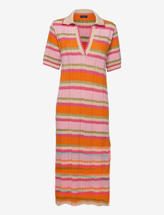 D2. STRUCTURE STRIPE RUGGER DRESS - midi dresses - multicolor