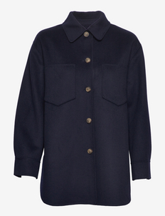 D2. HANDSTITCHED SHIRT JACKET - winter jackets - evening blue
