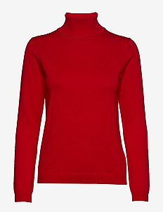 LT WEIGHT COTTON TURTLE NECK - RED