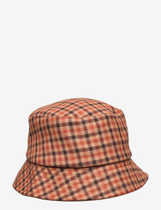 D1. CHECK BUCKET HAT - bucket hats - golden orange