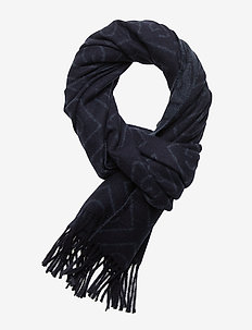 D1. G WOOL SCARF - NAVY