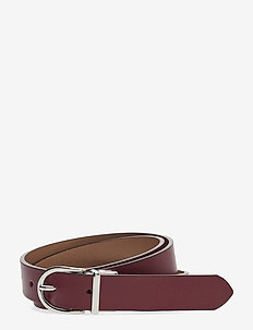O2. REVERSIBLE LEATHER BELT - MAHOGNY RED