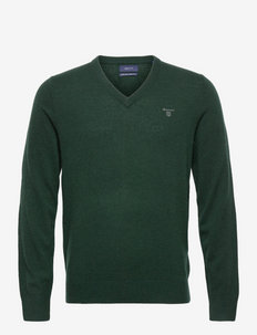 MD. EXTRAFINE LAMBSWOOL V-NECK - swetry w serek - tartan green