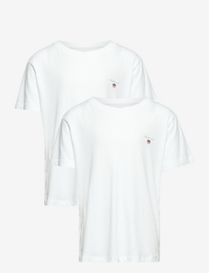 C-NECK T-SHIRT 2-PACK - enfärgade kortärmade t-shirts - white