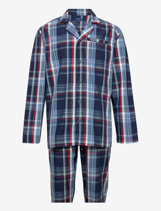 CHECK PAJAMA SET SHIRT AND PANTS - pyjama sets - classic blue