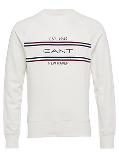 GANT Kläder | Herr | Vi har de nya kollektionerna | O1. Pique Textured Crew (Eggshell) (749.50 kr) Gant