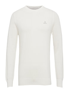 GANT Kläder | Herr | Vi har de nya kollektionerna | O1. Pique Textured Crew (Eggshell) (749.50 kr) Gant