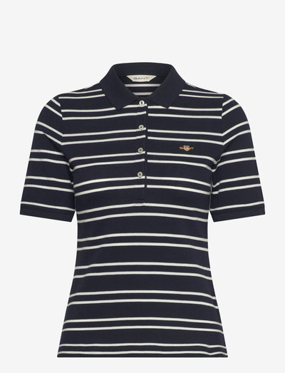 SLIM STRIPE SHIELD SS PIQUE POLO