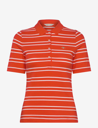 SLIM STRIPE SHIELD SS PIQUE POLO