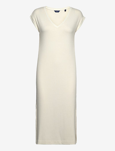 D1. DETAIL SLIT JERSEY DRESS - vasaras kleitas - linen