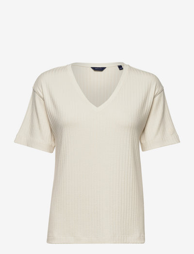 D1. DETAIL SLIT LSS T-SHIRT - marškinėliai - linen