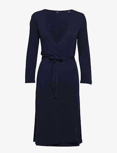GANT O2. Wrap Dress Solid (Marine), (93 €) | Large selection of  outlet-styles | Booztlet.com