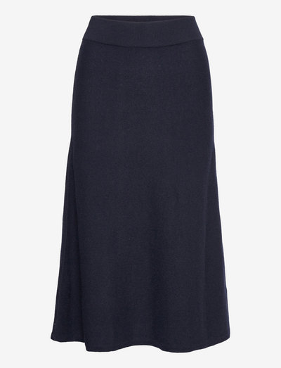 D1. SUPERFINE LAMBSWOOL SKIRT - midi skirts - evening blue