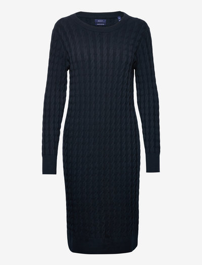 D1. TWISTED CABLE DRESS - kotelomekot - evening blue
