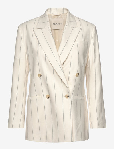 PINSTRIPE LINEN CLUB BLAZER