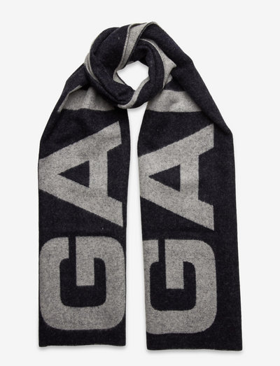 D2. CONTRAST WOOL SCARF - winter scarves - evening blue