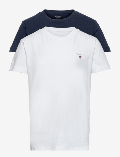 C-NECK T-SHIRT 2-PACK - einfarbiges t-shirt - navy / white