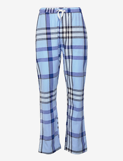 TARTAN FLANNEL PANTS - pyjamahousut - capri blue