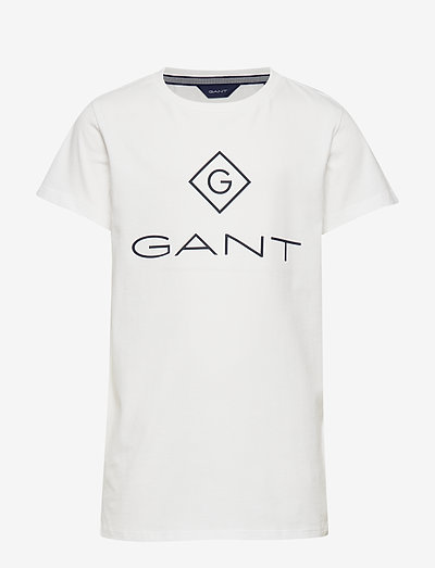 GANT LOCK-UP SS T-SHIRT - t-shirt à manches courtes avec motif - white