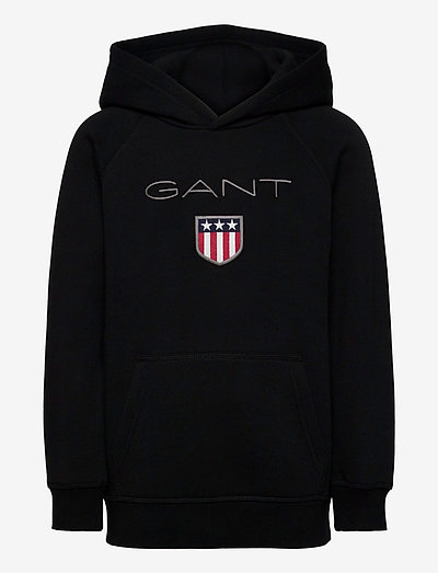 GANT SHIELD HOODIE - hoodies - black