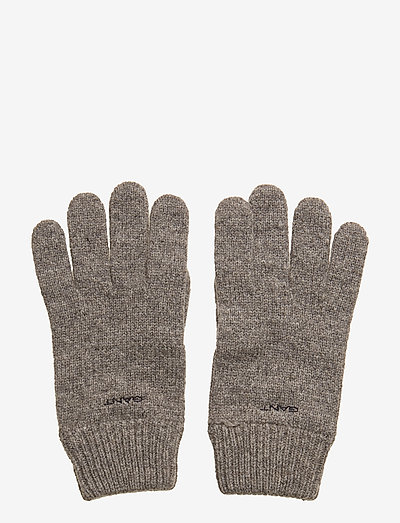D2. KNITTED WOOL GLOVES - gloves - dark grey melange