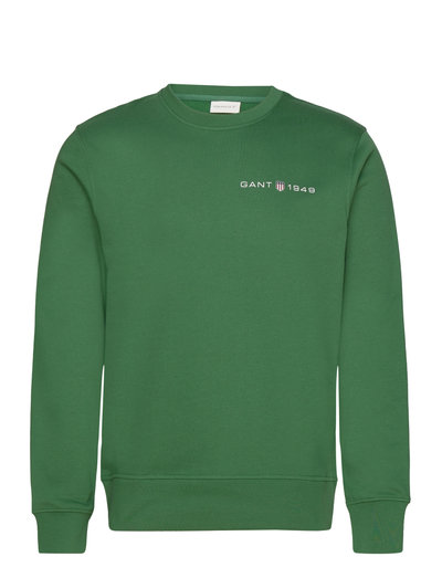 GANT Printed Graphic C-Neck Sweat Men's Sweater, Black, S