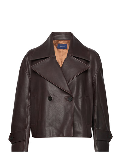 GANT D1. Leather Cropped Jacket - 900 €. Buy Leather jackets from GANT ...