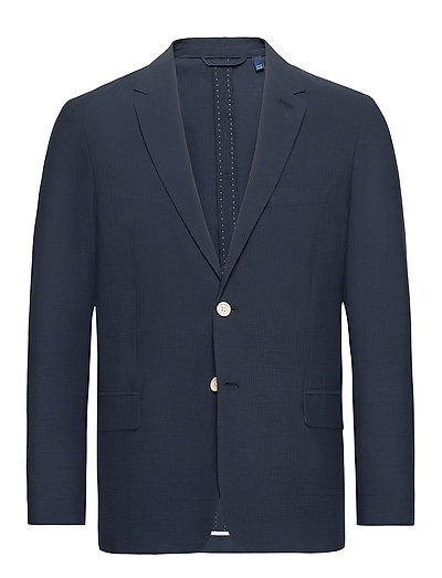 D2. Seersucker Blazer Blazer Jackett Blau GANT