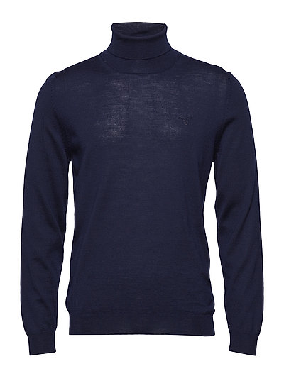 Fine Merino Turtle Neck Knitwear Turtlenecks Blau GANT