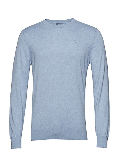 D1. Cotton Cashmere Crew Strickpullover Rundhals Blau GANT