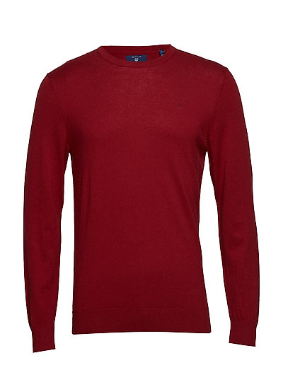 D1. Cotton Cashmere C-Neck Strickpullover Rundhals Rot GANT