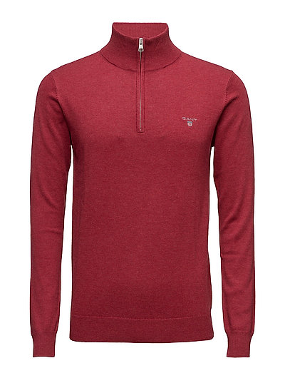 Cotton Wool Half Zip Knitwear Half Zip Jumpers Rot GANT