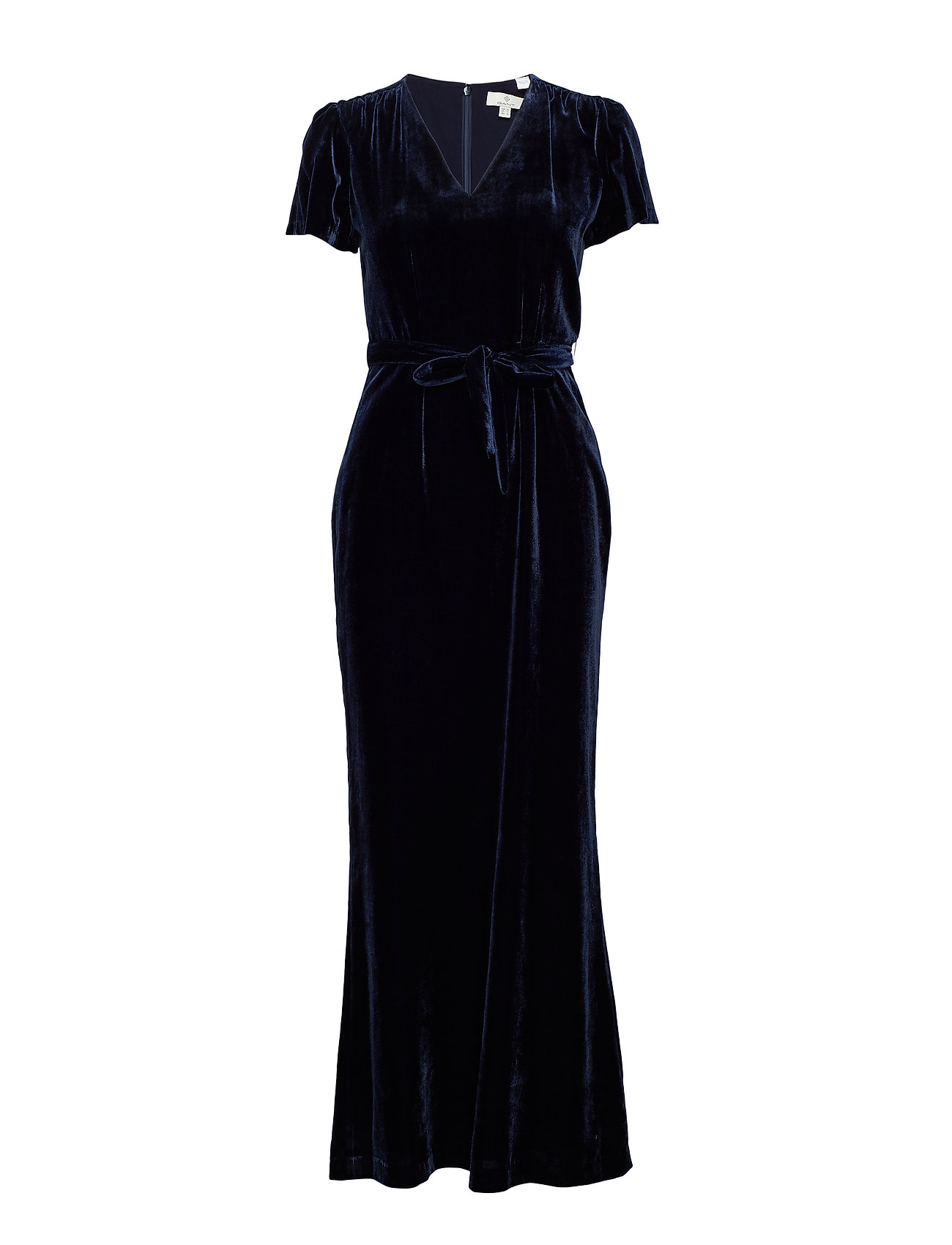 G1 Full Length Velvet Dress Maxi Galajurk Zwart Gant gant kopen in de aanbieding