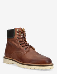 Roden Mid Lace Boot - COGNAC/BROWN