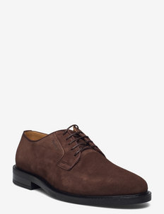 St Akron Low Lace Shoe - laced shoes - dark brown