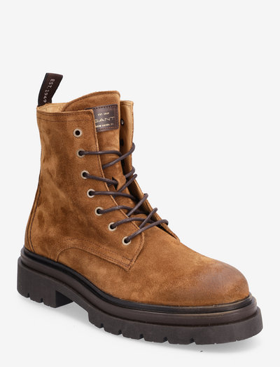 Ramzee Mid Boot - laced boots - tobacco brown