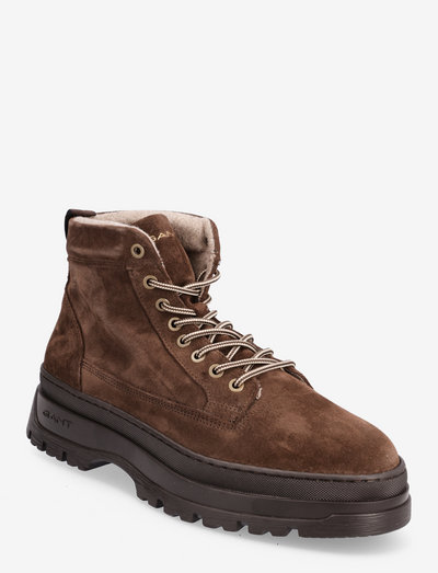 St Grip Mid Boot - laced boots - dark brown