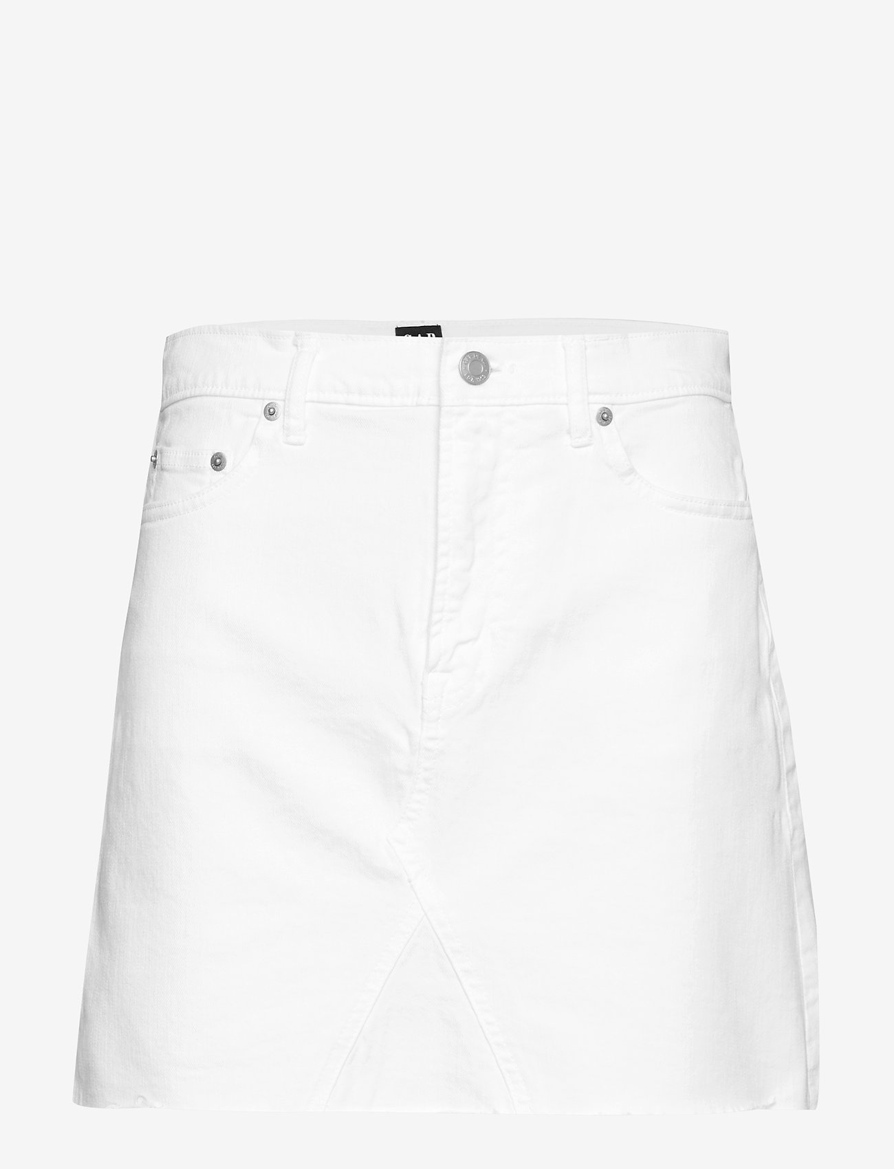 gap white jean skirt