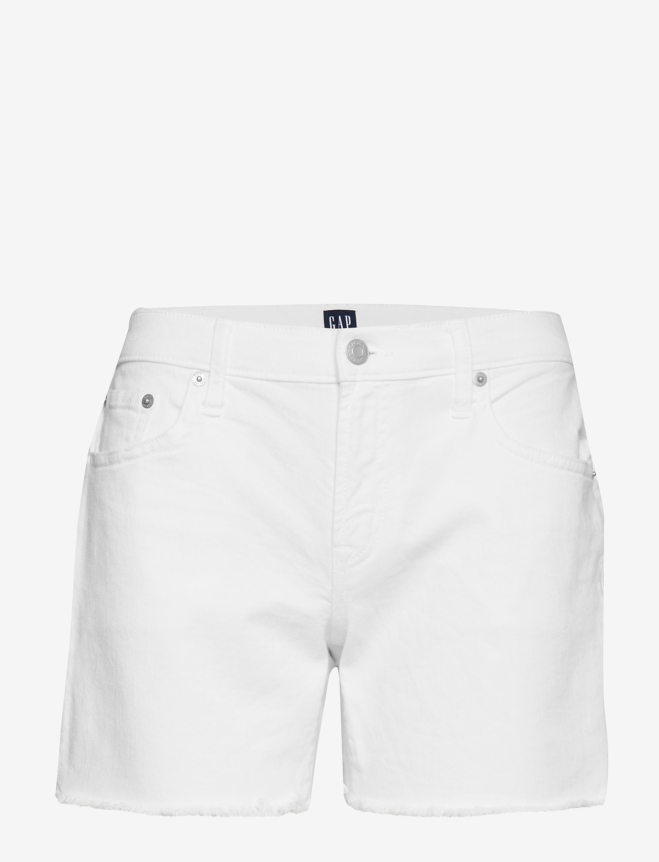 gap white jean shorts