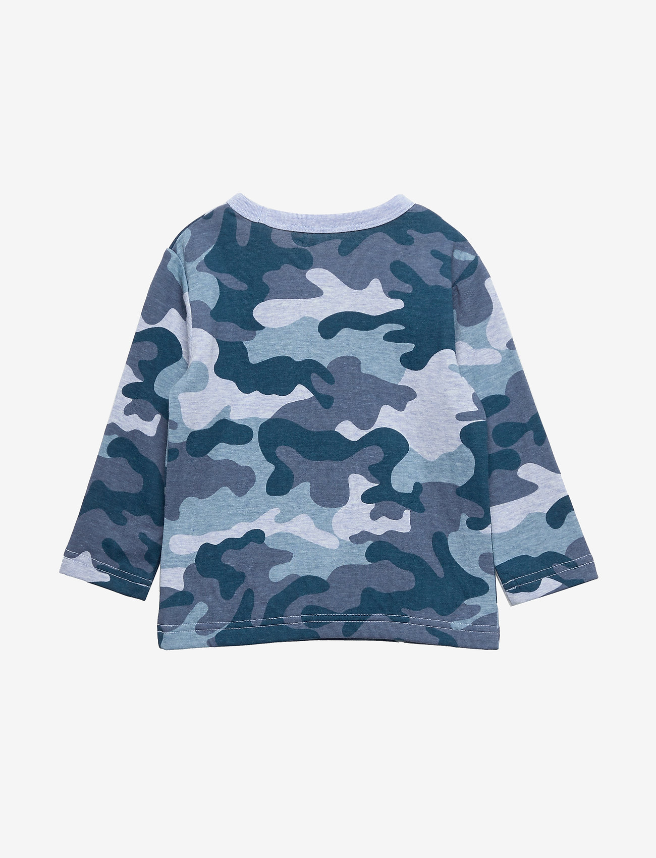 blue camo crop top