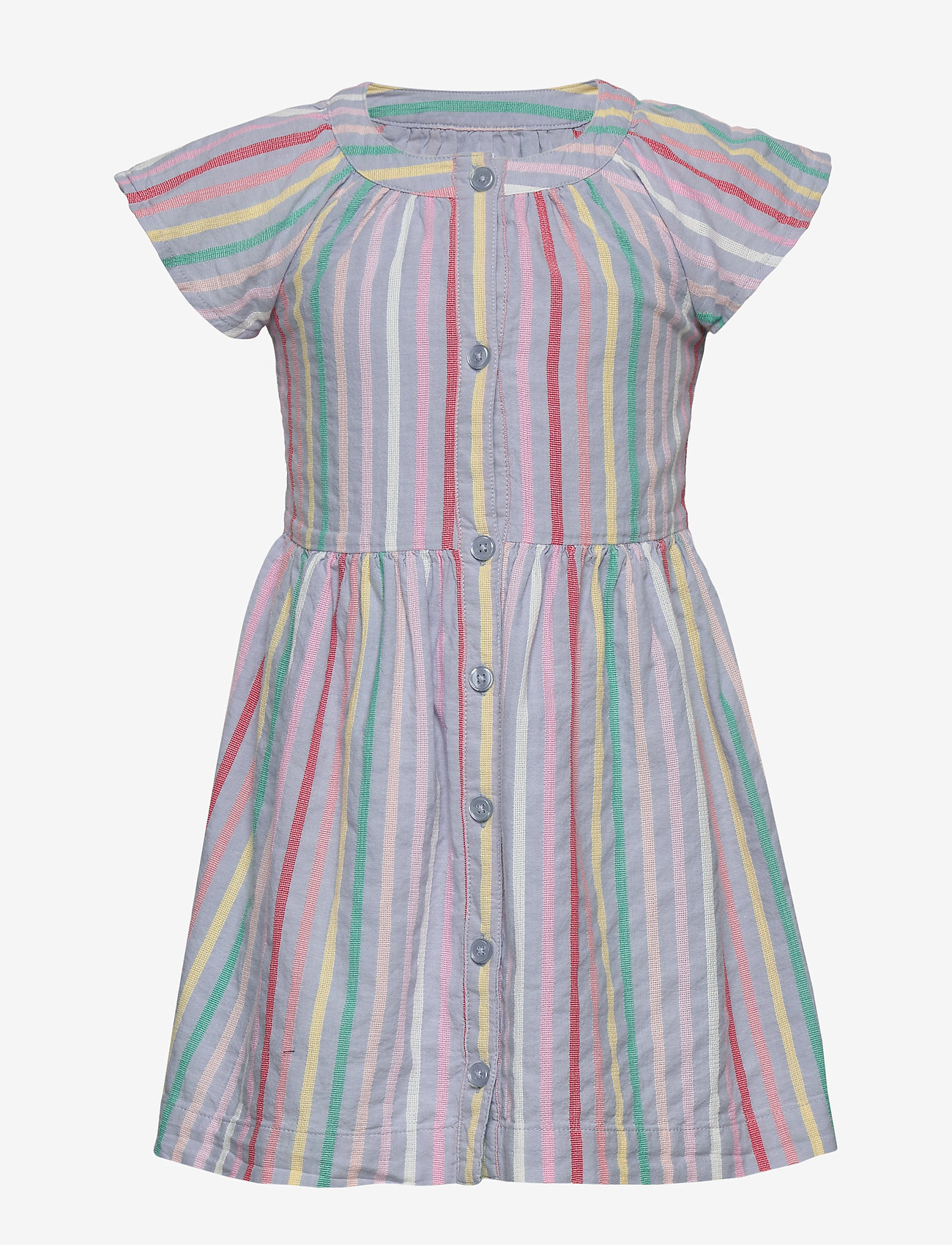 multi stripe shirt dress