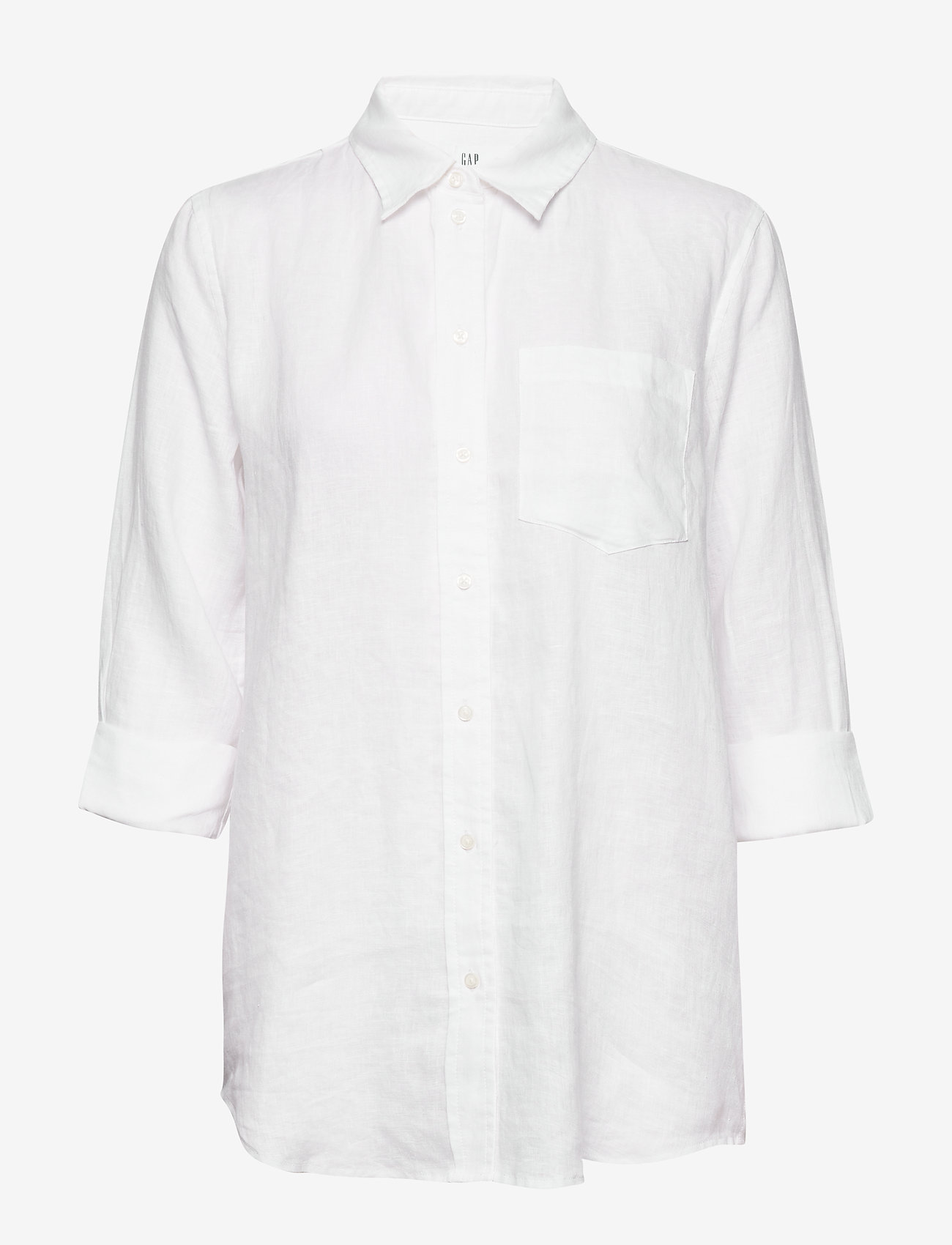 Boyfriend Shirt In Linen (Optic White) (429 kr) GAP