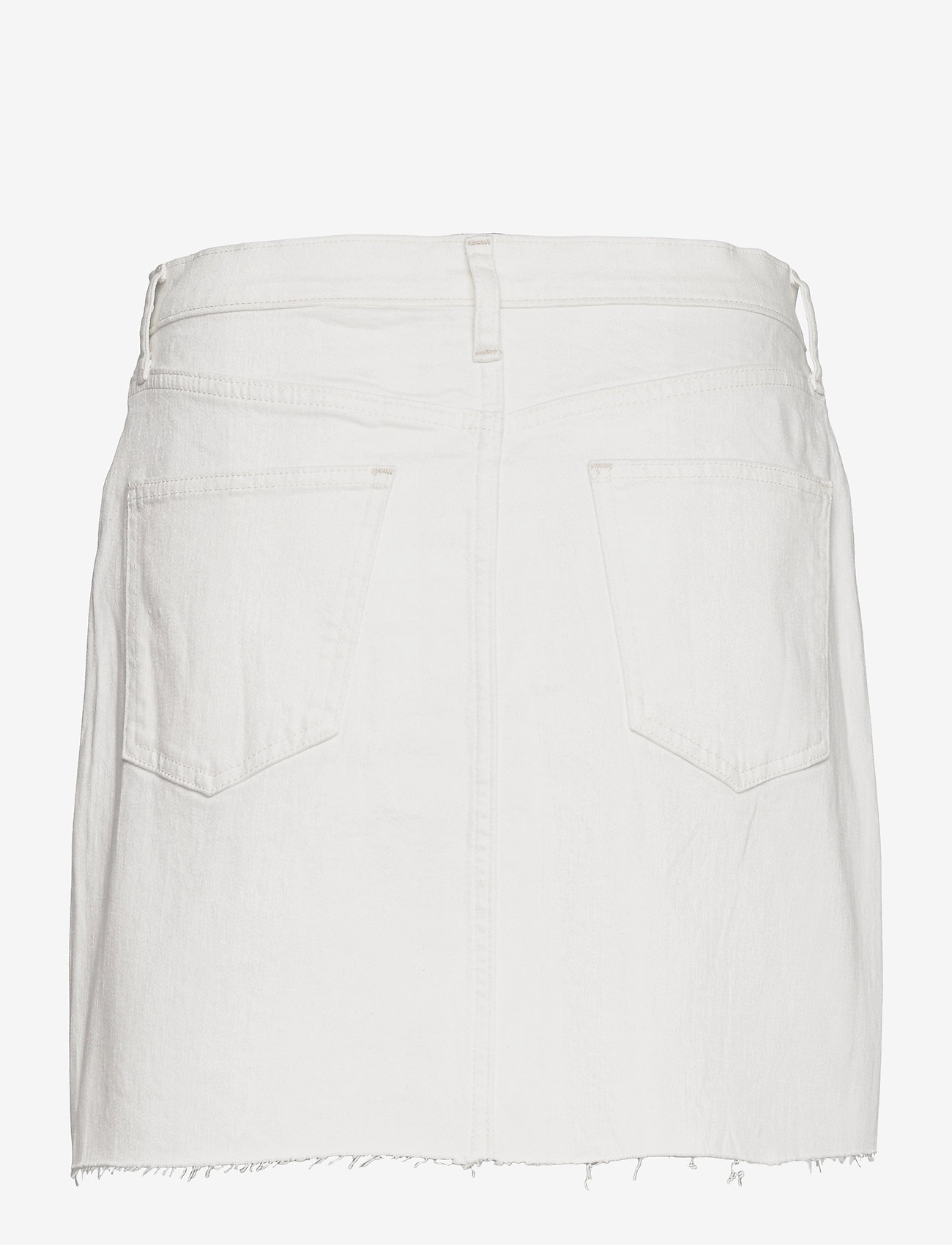 high rise denim skirt