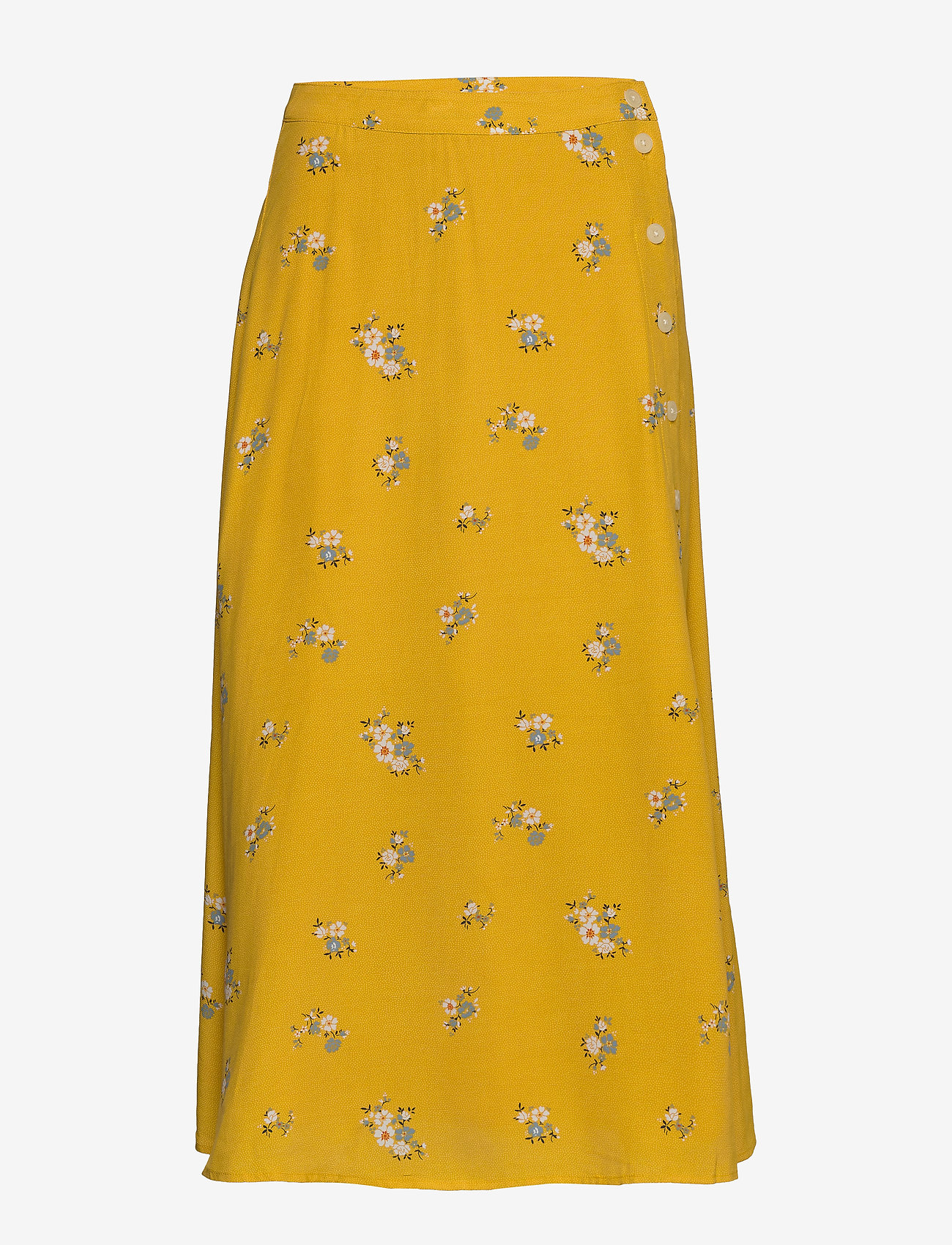 yellow floral long skirt