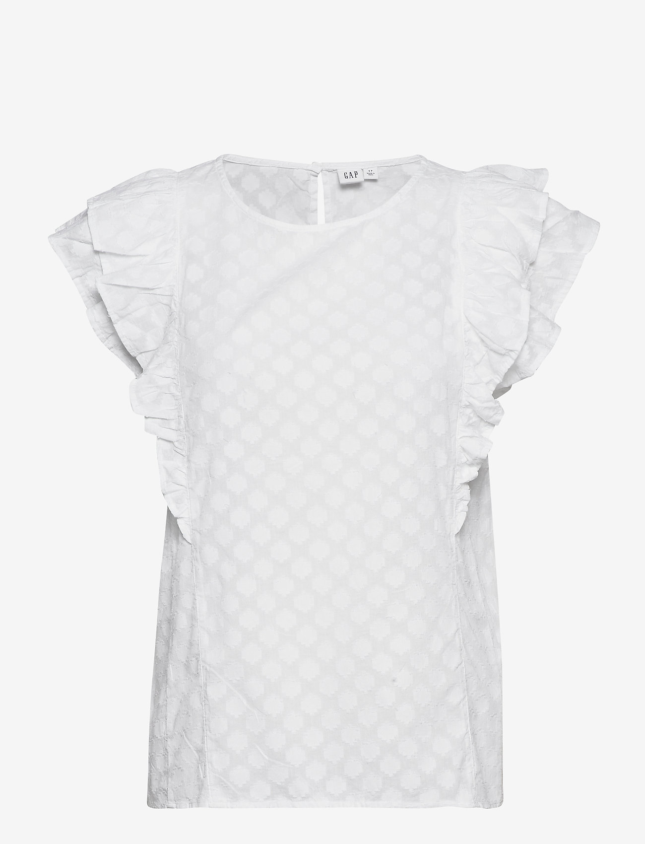 ruffle sleeve short sleeve top