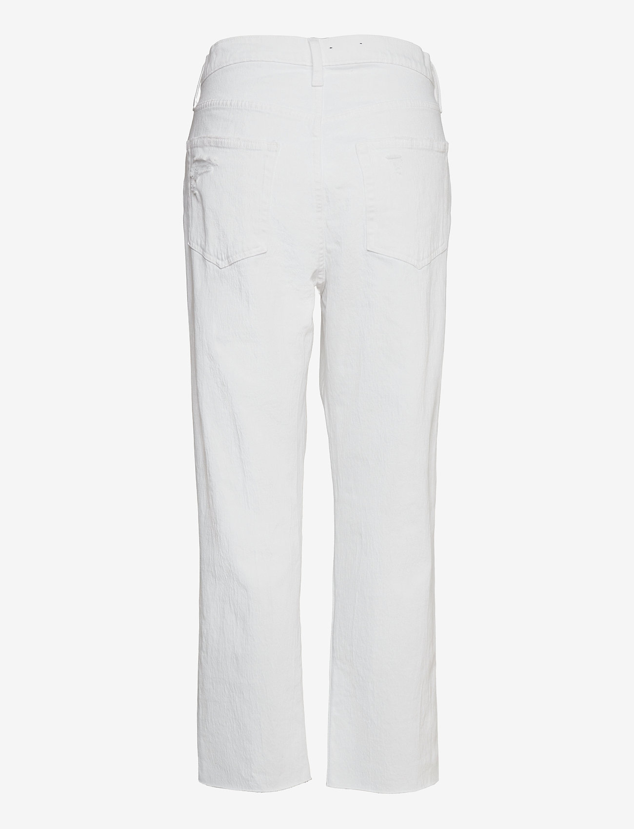 Rise Destructed Cheeky Straight Jeans 