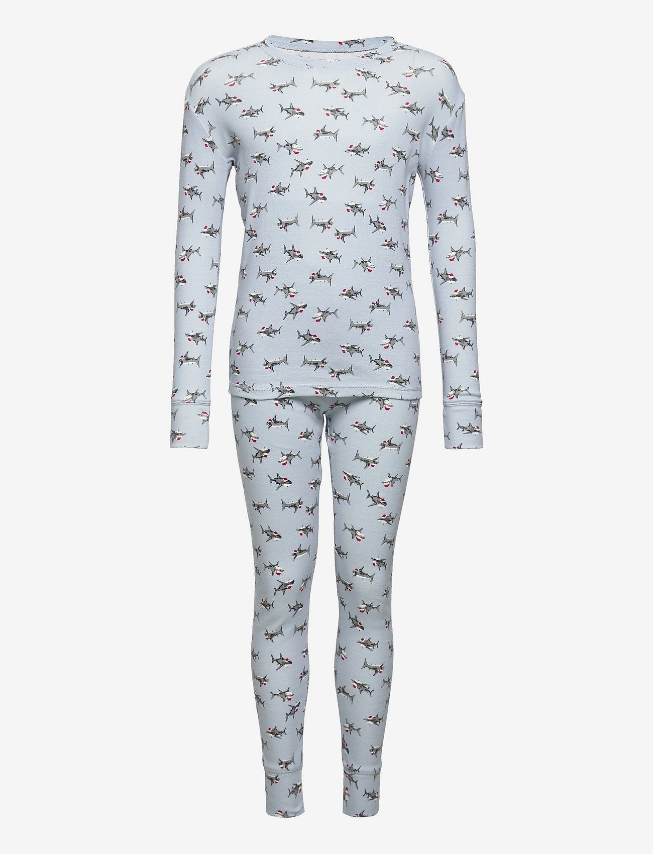 GAP - Kids 100% Organic Cotton Holiday Print PJ Set - pyjamas - ice blue 740 - 0