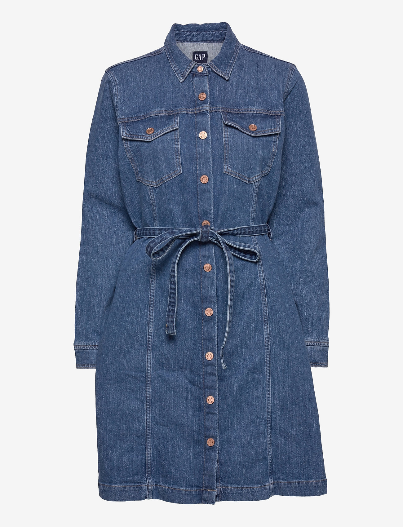 gap button down denim dress