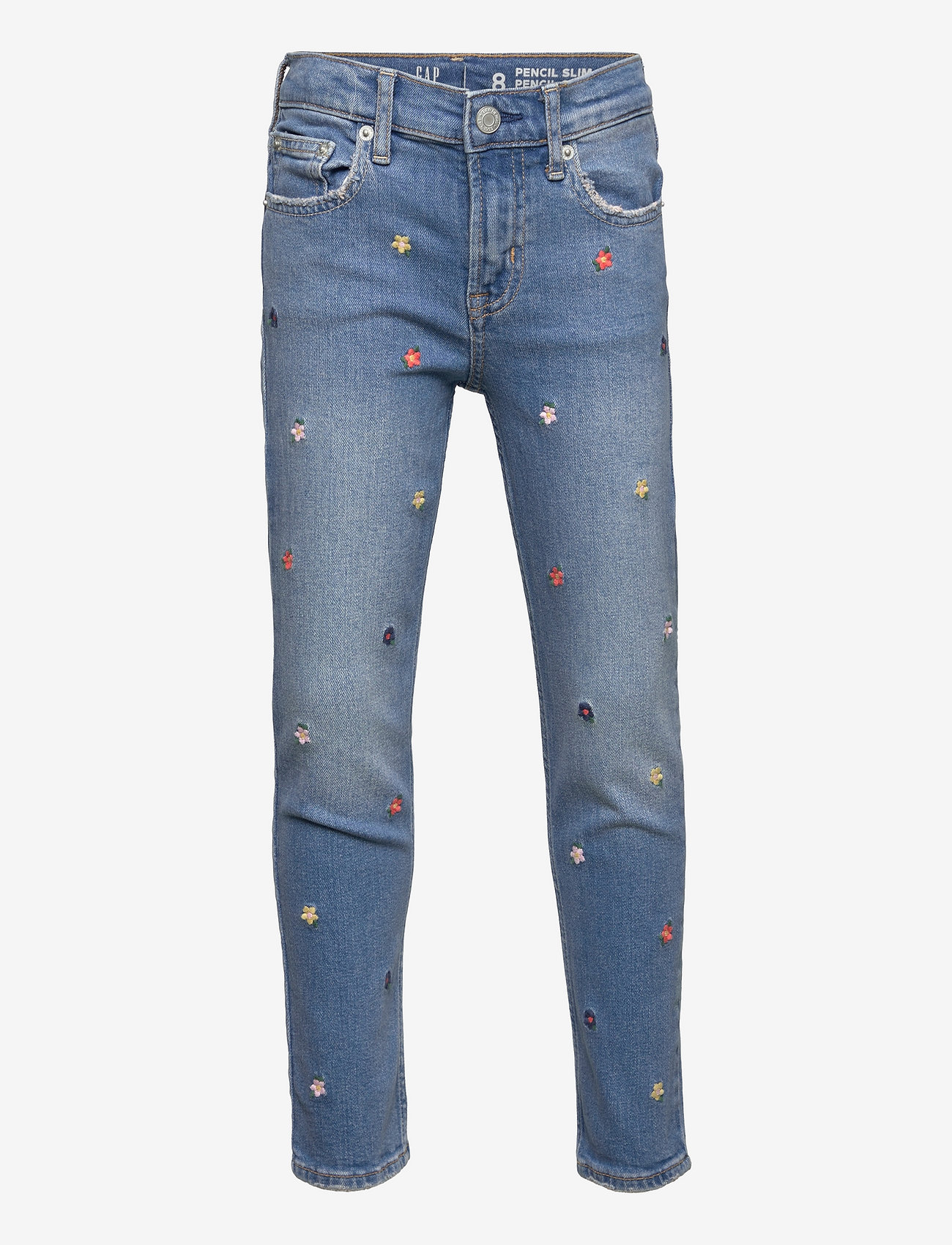 Rise Embroidered Pencil Slim Fit Jeans 